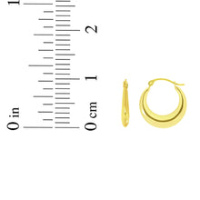 Load image into Gallery viewer, 14k Yellow Gold 10mm Round Graduated Back to Back Hoop Earrings