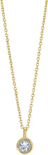 Load image into Gallery viewer, 14k Yellow Gold 4mm Birthstone Charm Pendant Chain Necklace, 16"-18" (Garnet Amethyst Aquamarine White Topaz Emerald Moonstone Ruby Peridot Blue Sapphire Pink Sapphire Citrine Sky Blue Topaz)