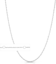 Load image into Gallery viewer, 14k Yellow Gold or White Gold 0.85mm Double Extendable Solid Classic Rope Chain Adjustable Necklace, 16" - 17" - 18 Inch