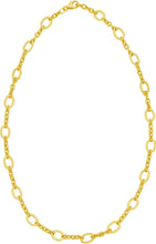 Load image into Gallery viewer, 14k Yellow Gold Five and One Alternating 7.5mm Figaro and 3.8mm Cable Link Chain Necklace, 18 Inch
