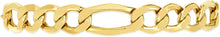 Load image into Gallery viewer, 10k Yellow Gold 8.5mm Lite Figaro Chain Link Necklace
