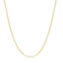 Load image into Gallery viewer, 10k Yellow Gold and White Gold 4mm Two-Tone Solid Mariner Link Chain Necklace