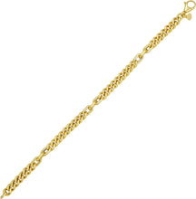 Load image into Gallery viewer, Italian 14k Yellow Gold 4.2mm Small Paperclip & Curb Link Bracelet, 7 Inch