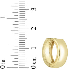 Load image into Gallery viewer, 10k Yellow Gold or White Gold 15mm Polished Huggie Earrings