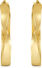Load image into Gallery viewer, 14k Yellow Gold 22mm Twisted Square Tube Hoop Earrings