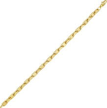 Load image into Gallery viewer, Italian 14k Yellow Gold Alternating Mariner Link Bracelet, 8.25 Inch