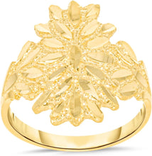 Load image into Gallery viewer, 10k Yellow Gold 18.5mm Floral Burst Ring