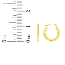 Load image into Gallery viewer, 14k Yellow Gold 12mm Chubby Twist Back to Back Hoop Earrings