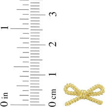 Load image into Gallery viewer, 14k Yellow Gold 7mm Rope Bow Earrings