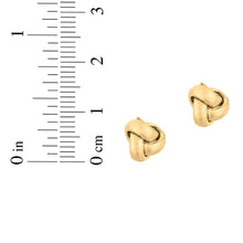 Load image into Gallery viewer, 14k Yellow Gold 9mm Mini Polished Love Knot Stud Earrings