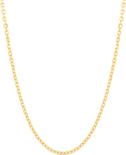 Load image into Gallery viewer, 18k Yellow Gold, White Gold, or Rose Gold .8mm Diamond Cut Cable Chain Necklace