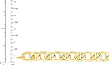 Load image into Gallery viewer, 14k Yellow Gold 8.8mm Alternating Diamond Cut Fancy Cuban Link Bracelet, 7.25 Inch