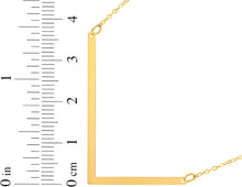 Load image into Gallery viewer, 14k Yellow Gold 1.5" Extra Large Angled Alphabet Letter A - Z Initial Charm Pendant with Chain Necklace