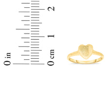 Load image into Gallery viewer, 10k Yellow Gold 7.2mm High Polish Heart Filigree Ring
