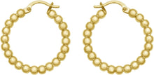 Load image into Gallery viewer, 14k Yellow Gold 3mm Bead Hoop Earrings