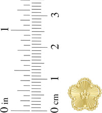 Load image into Gallery viewer, 14k Yellow Gold 10mm Radiating Textured Flower Earrings