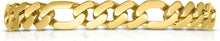 Load image into Gallery viewer, 10k Yellow Gold 9mm Lite Figaro Monaco Link Chain Necklace