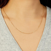 Load image into Gallery viewer, Italian 14k Yellow Gold Mini or Large Heart Link Chain Necklace, 18 Inch