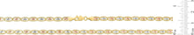 Load image into Gallery viewer, 10k Tri-Color Gold 4.2mm Valentino Link Chain Bracelet or Anklet
