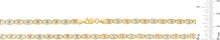 Load image into Gallery viewer, 10k Tri-Color Gold 4.2mm Valentino Link Chain Bracelet or Anklet