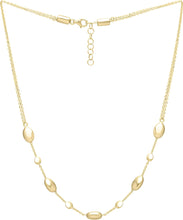 Load image into Gallery viewer, 14k Yellow Gold Puffed Pebble Adjustable Chain Friendship Necklace, 16.5 to 28 Inch