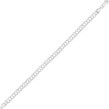 Load image into Gallery viewer, 14k Yellow Gold or White Gold 3mm Small Double Chino Link Charm Bracelet, 6 Inch or 7 Inch