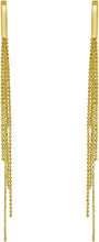 Load image into Gallery viewer, 14k Yellow Gold 86mm Multi-Chain Drop Earrings