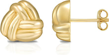 Load image into Gallery viewer, 14k Yellow Gold Double Knot Stud Earrings