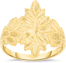Load image into Gallery viewer, 10k Yellow Gold 17.7mm Floral Burst Ring