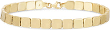 Load image into Gallery viewer, 14k Yellow Gold 6mm Cube Brick Bracelet, 7 Inch