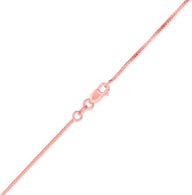 Load image into Gallery viewer, 14k Yellow Gold or White Gold or Rose Gold 0.75mm Solid Box Chain Link Necklace