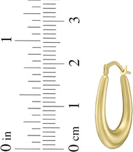 Load image into Gallery viewer, 14k Yellow Gold 20mm Graduated Oval Hoop Earrings
