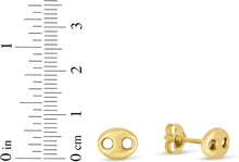 Load image into Gallery viewer, 14k Yellow Gold 7mm Mariner Stud Earrings