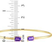 Load image into Gallery viewer, Italian 14k Yellow Gold 4mm Natural Garnet Gemstone Candy Bangle Charm Bracelet