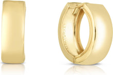 Load image into Gallery viewer, 10k Yellow Gold or White Gold 15mm Polished Huggie Earrings