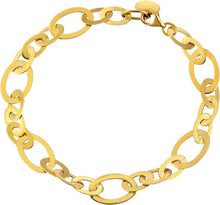 Load image into Gallery viewer, 14k Yellow Gold 8.5mm Large & Small Oval Disc Link Bracelet, 7.5 Inch