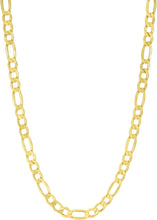 Load image into Gallery viewer, 10k Yellow Gold 7mm Lite Figaro Chain Link Necklace