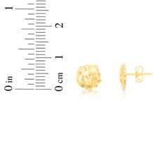 Load image into Gallery viewer, 10k Yellow Gold Solid Round Nugget Earrings