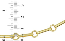 Load image into Gallery viewer, Italian 14k Yellow Gold 6.1mm Long Bar Link Chain Necklace, 18 Inch