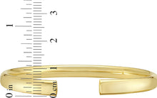Load image into Gallery viewer, Italian 14k Yellow Gold 6mm Domed Cuff Bangle Bracelet, 7 Inch
