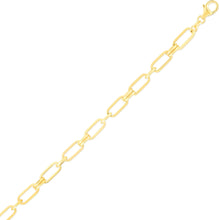 Load image into Gallery viewer, 14k Yellow Gold 5.6mm Alternating Paperclip & Oval Rings Link Bracelet, 7.5 Inch