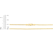 Load image into Gallery viewer, 10k Yellow Gold 1.5mm Solid Diamond Cut Rope Chain Necklace
