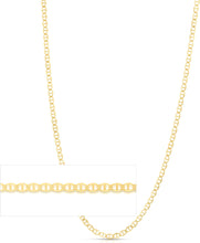 Load image into Gallery viewer, 14k Yellow Gold 1.2mm Solid Mariner Chain Necklace
