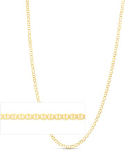 Load image into Gallery viewer, 10k Yellow Gold 5.5mm Solid Anchor Mariner Chain Necklace