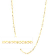 Load image into Gallery viewer, 10k Yellow Gold 3.2mm Solid Mariner Link Chain Necklace