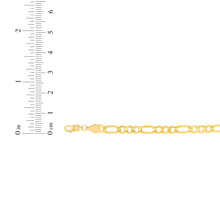 Load image into Gallery viewer, 14k Yellow Gold or White Gold 3mm Solid Figaro Chain Bracelet or Anklet