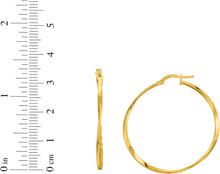 Load image into Gallery viewer, 14k Yellow Gold 35mm Twisted Hoop Earrings