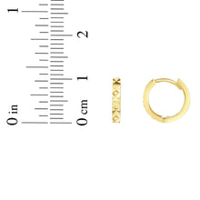 Load image into Gallery viewer, 14k Yellow Gold 10.6mm Diamond Cut Huggie Earrings