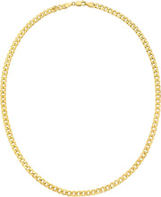 Load image into Gallery viewer, Italian 14k Gold Over 925 Silver 5.3mm Comfort Curb Chain Necklace, 20 Inch, 22" or 24"