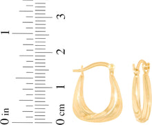 Load image into Gallery viewer, 10k Yellow Gold 17.3mm Polished Swirl Hoop Earrings
